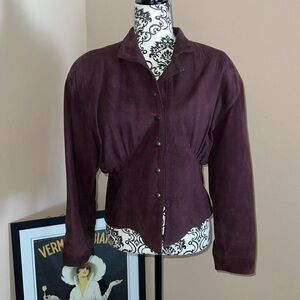 Vintage Leather Gallery Suede Leather Bolero Jacket Size M
